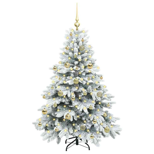 Albero di Natale Artificiale-Albero Natalizio con 150 LED Bianco 150 cm PE e PVC 502992