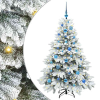 Albero di Natale Artificiale-Albero Natalizio con 150 LED Bianco 150 cm PE e PVC 583558