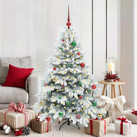 Albero di Natale artificiale con 150 LED Verde 150 cm PE e PVC 3397609