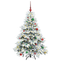 Albero di Natale Artificiale-Albero Natalizio con 150 LED Bianco 150 cm PE e PVC 633326