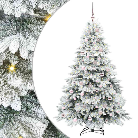 Albero di Natale artificiale con 300 LED Verde 180 cm PE e PVC 3397616