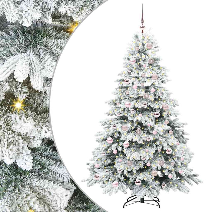 Albero di Natale artificiale con 300 LED Verde 180 cm PE e PVC 3397616