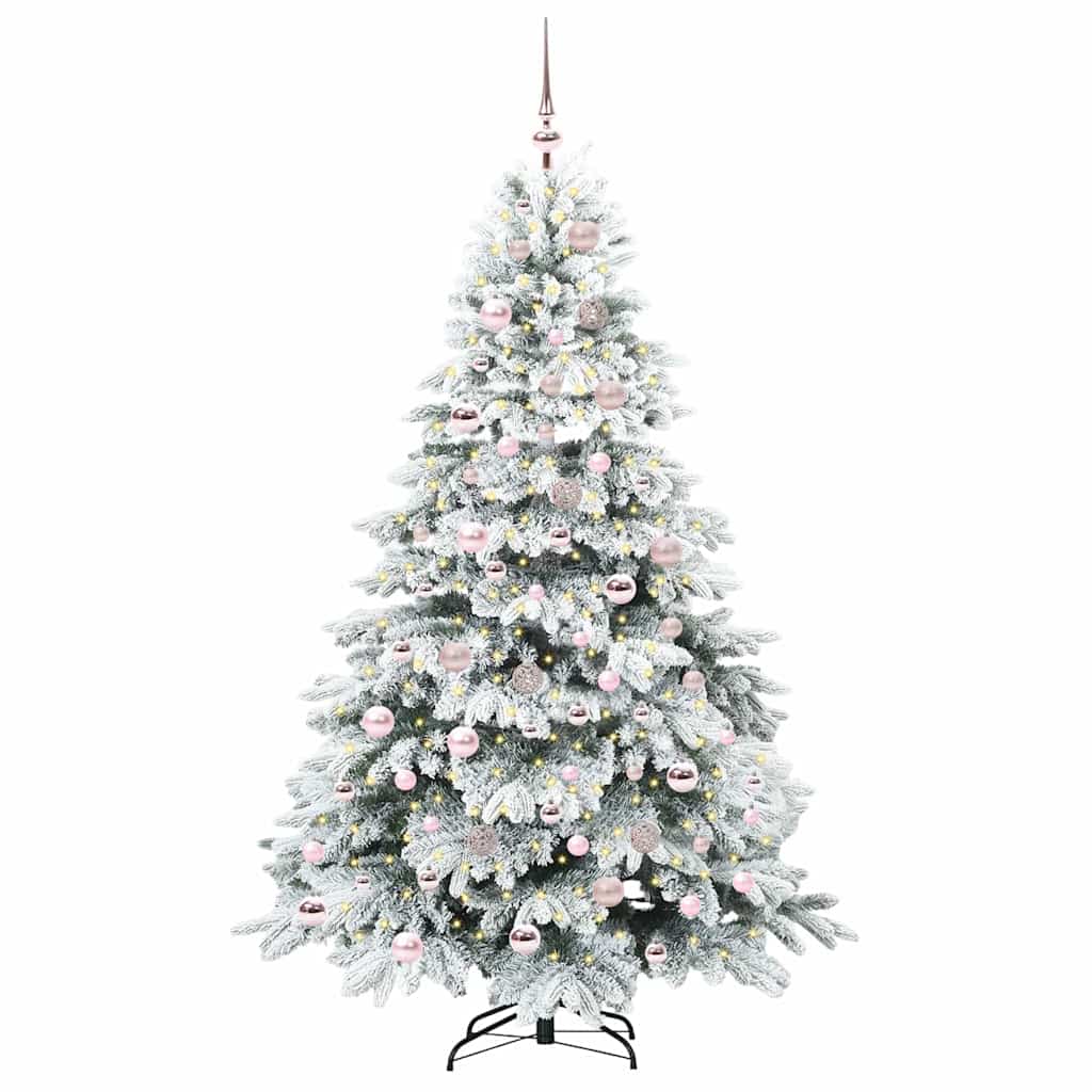 Albero di Natale artificiale con 300 LED Verde 180 cm PE e PVC 3397616