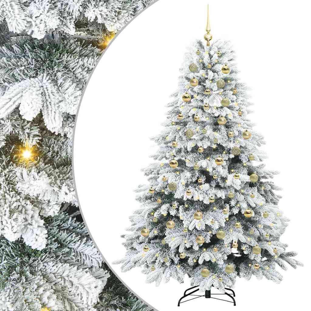 Albero di Natale artificiale con 300 LED Verde 180 cm PE e PVC 3397618