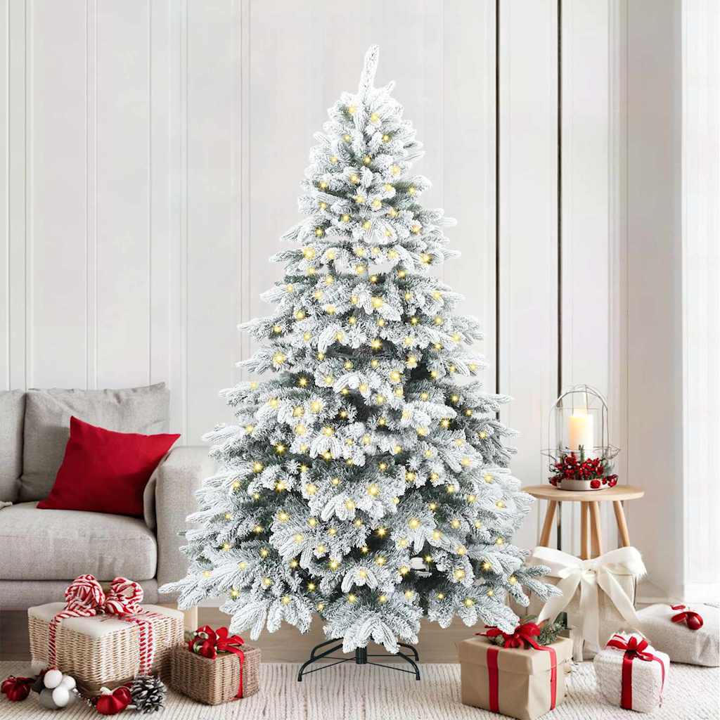 Albero di Natale artificiale con 300 LED Verde 210 cm PE e PVC 3397623