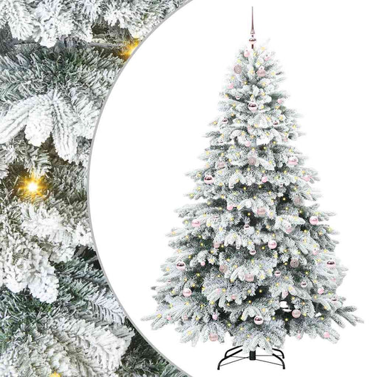 Albero di Natale artificiale con 300 LED Verde 210 cm PE e PVC 3397629