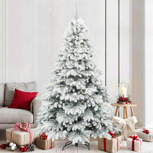 Albero di Natale artificiale con 300 LED Verde 210 cm PE e PVC 3397630