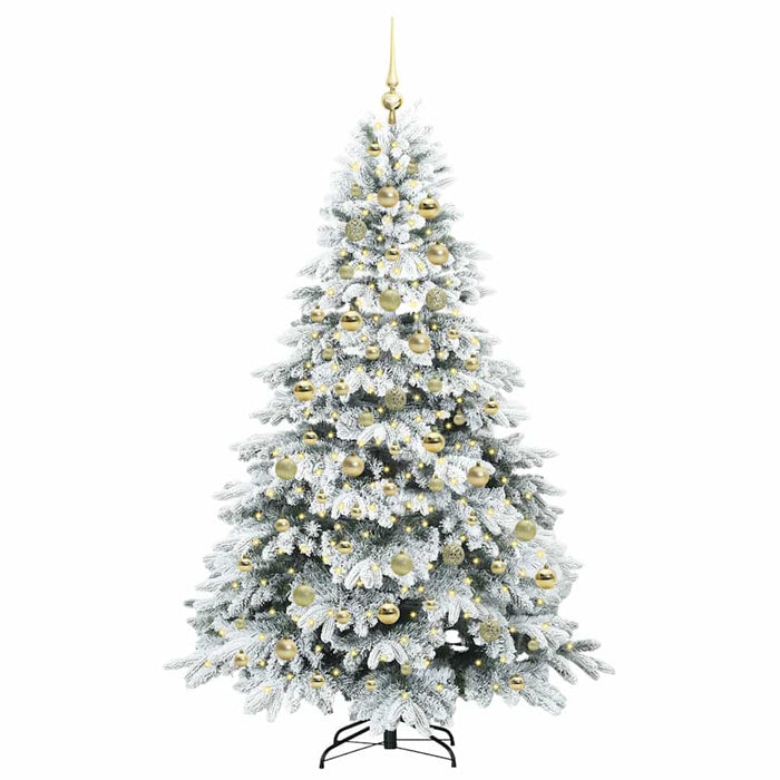 Albero di Natale artificiale con 300 LED Verde 210 cm PE e PVC 3397631