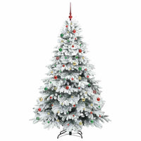 Albero di Natale artificiale con 300 LED Verde 210 cm PE e PVC 3397635