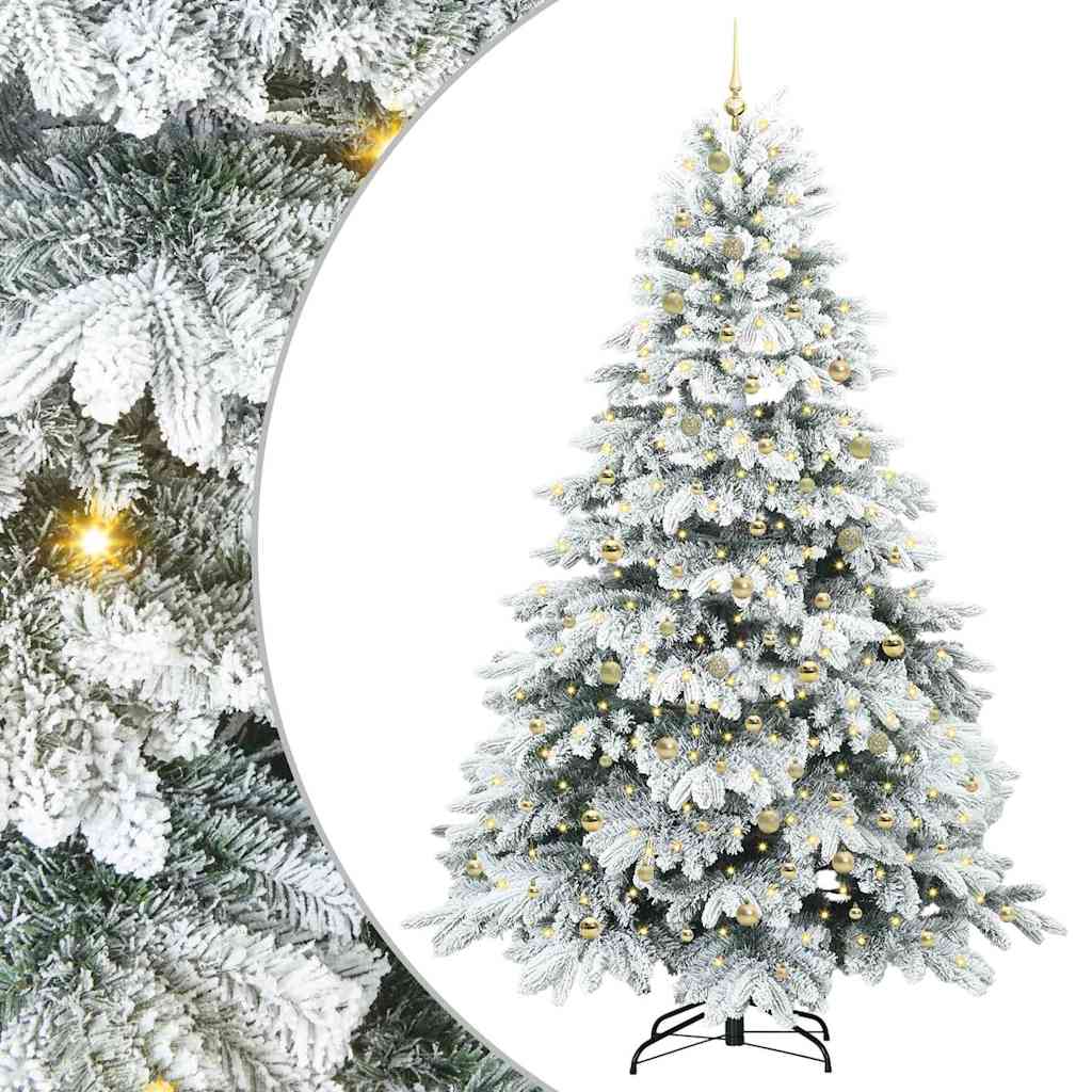 Albero di Natale artificiale con 300 LED Verde 240 cm PE e PVC 3397644