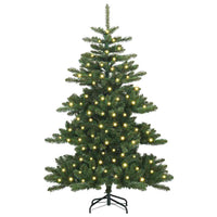 Albero di Natale Artificiale-Albero Natalizio con Rami Pieghevoli Verde 150 cm 386878