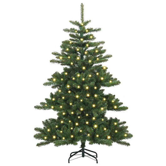 Albero di Natale Artificiale-Albero Natalizio con Rami Pieghevoli Verde 150 cm 386878