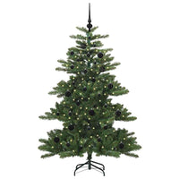 Albero di Natale Artificiale-Albero Natalizio con Rami Pieghevoli Verde 150 cm 392732
