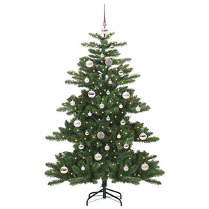 Albero di Natale Artificiale-Albero Natalizio con Rami Pieghevoli Verde 150 cm 431006