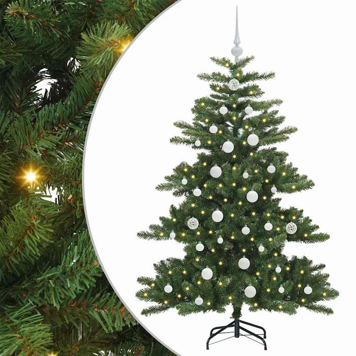 Albero di Natale Artificiale-Albero Natalizio con Rami Pieghevoli Verde 150 cm 942449