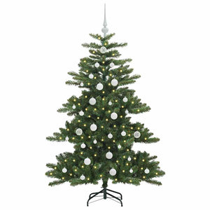Albero di Natale Artificiale-Albero Natalizio con Rami Pieghevoli Verde 150 cm 942449