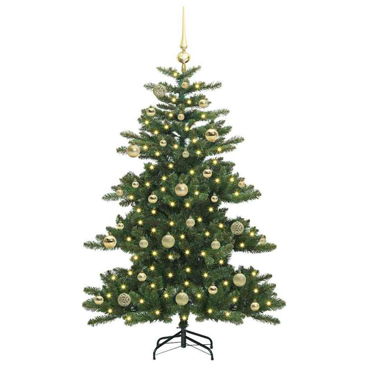 Albero di Natale Artificiale-Albero Natalizio con Rami Pieghevoli Verde 150 cm 726210