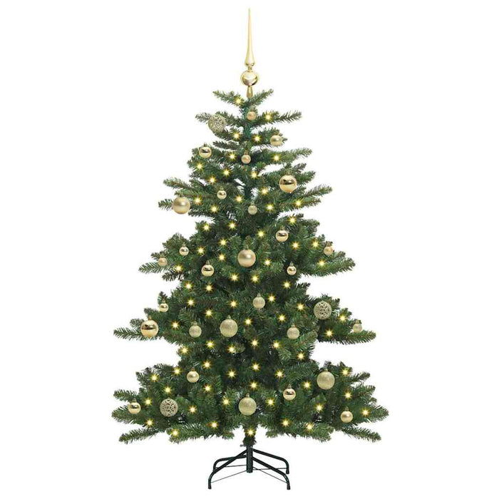 Albero di Natale Artificiale-Albero Natalizio con Rami Pieghevoli Verde 150 cm 726210