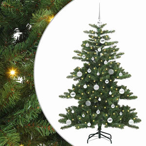Albero di Natale Artificiale-Albero Natalizio con Rami Pieghevoli Verde 150 cm 443667