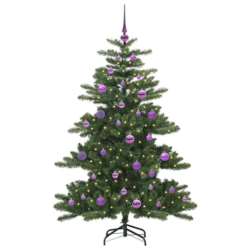 Albero di Natale Artificiale-Albero Natalizio con Rami Pieghevoli Verde 150 cm 946739