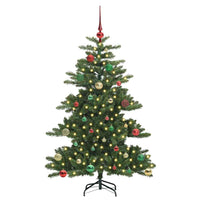 Albero di Natale Artificiale-Albero Natalizio con Rami Pieghevoli Verde 150 cm 309566