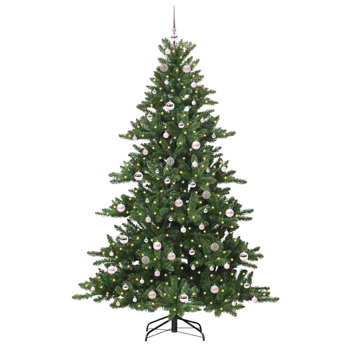 Albero di Natale Artificiale-Albero Natalizio con Rami Pieghevoli Verde 210 cm 498459