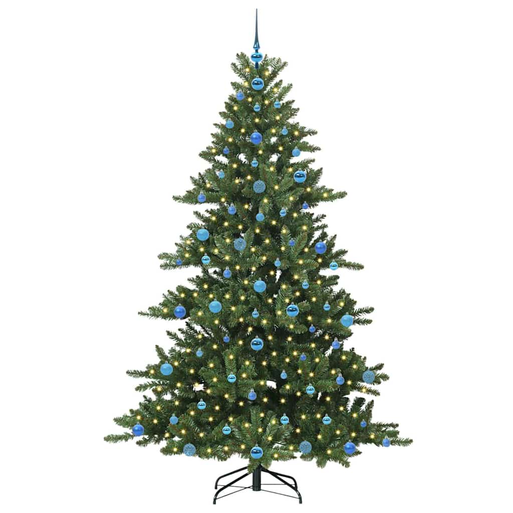 Albero di Natale Artificiale-Albero Natalizio con Rami Pieghevoli Verde 210 cm 850555
