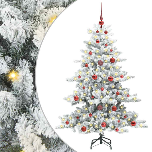 Albero di Natale Artificiale-Albero Natalizio con Rami Pieghevoli Bianco 150 cm 590253