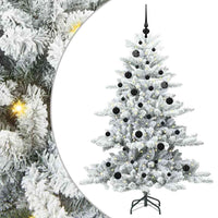 Albero di Natale Artificiale-Albero Natalizio con Rami Pieghevoli Bianco 150 cm 749998