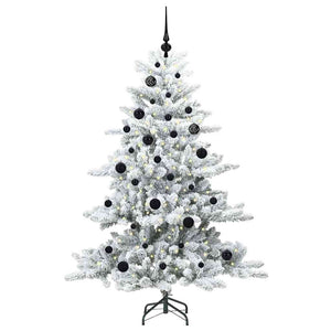 Albero di Natale Artificiale-Albero Natalizio con Rami Pieghevoli Bianco 150 cm 749998