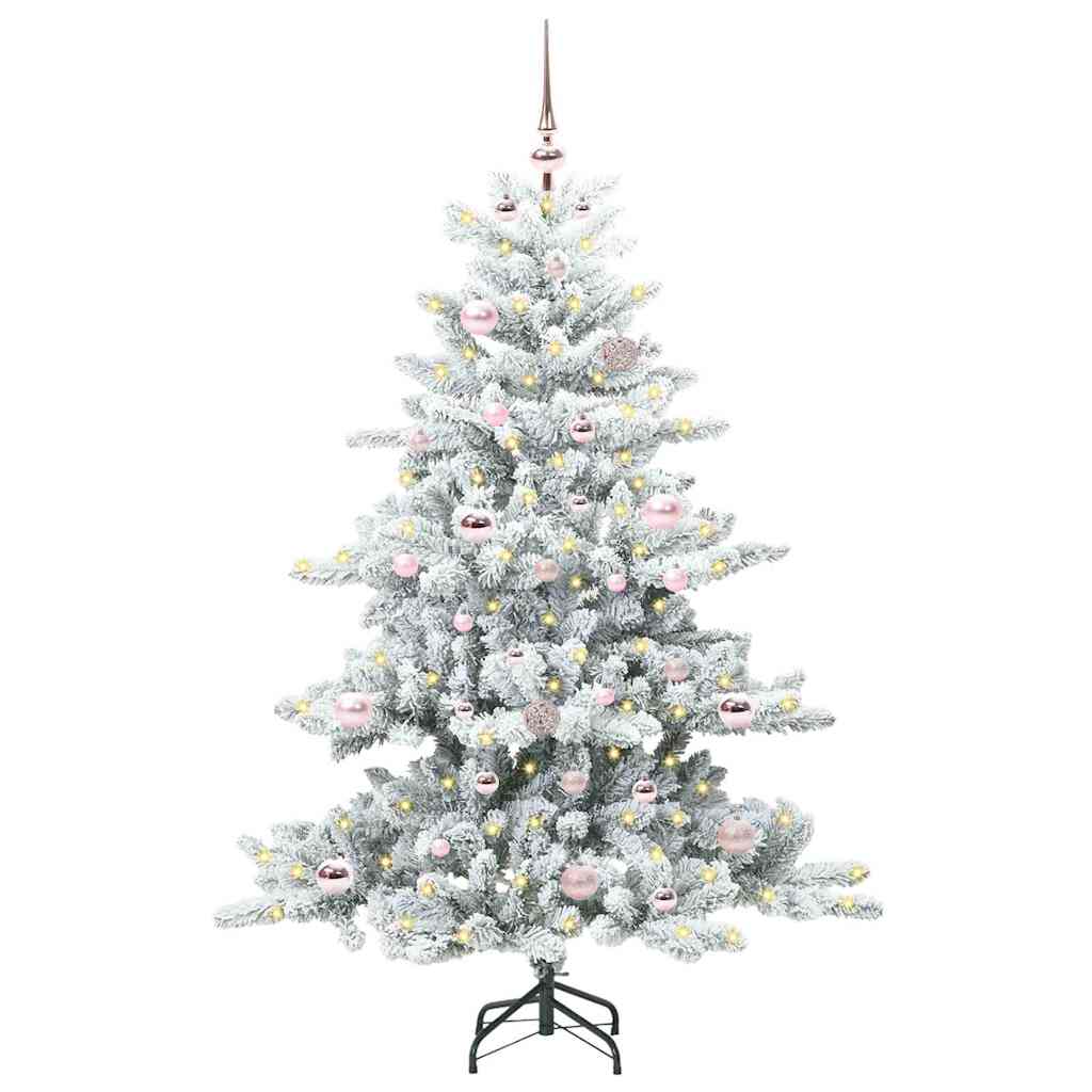 Albero di Natale Artificiale-Albero Natalizio con Rami Pieghevoli Bianco 150 cm 916608