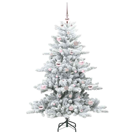 Albero di Natale Artificiale-Albero Natalizio con Rami Pieghevoli Bianco 150 cm 916608