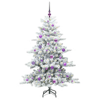 Albero di Natale Artificiale-Albero Natalizio con Rami Pieghevoli Bianco 150 cm 696233