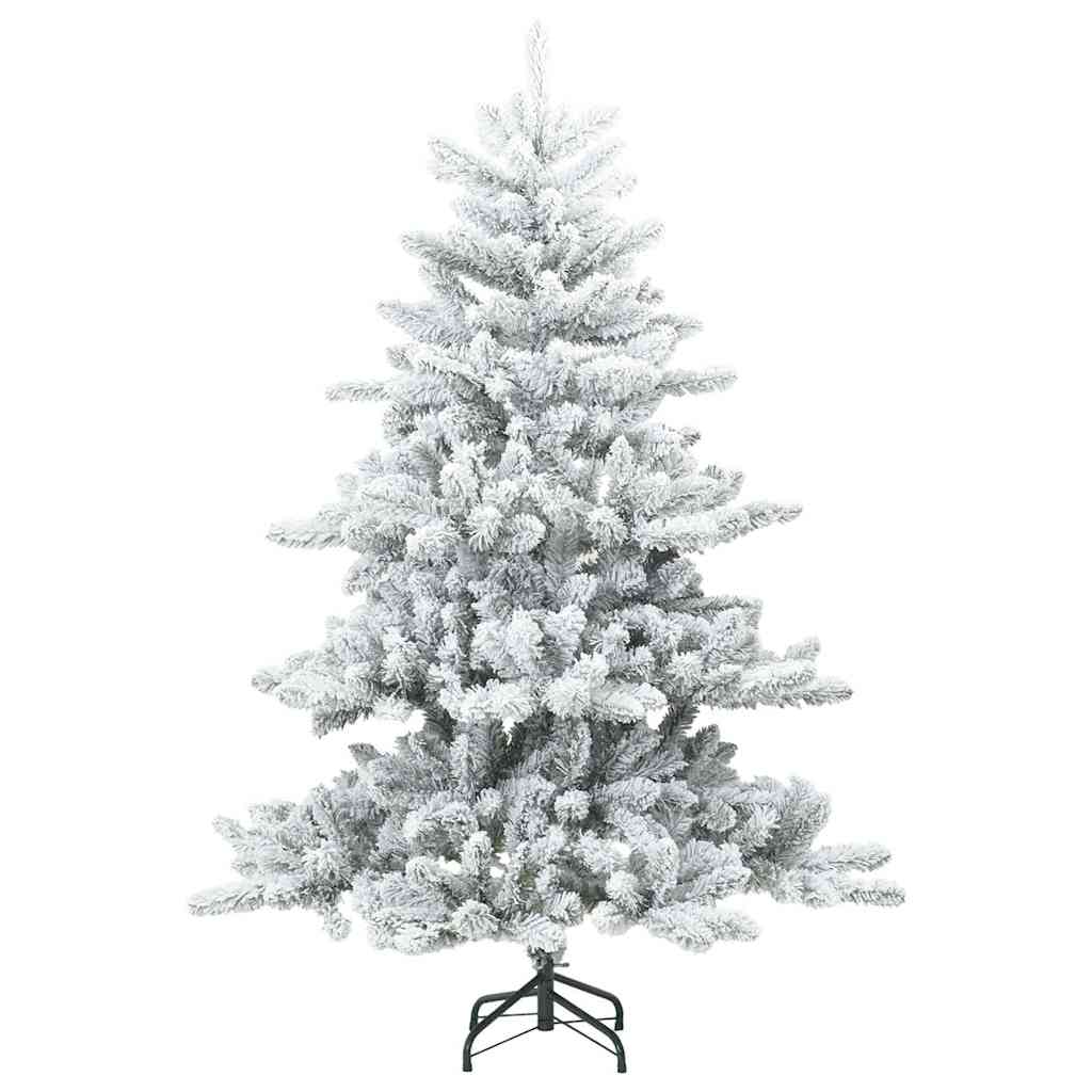 Albero di Natale Artificiale-Albero Natalizio con Rami Pieghevoli Bianco 150 cm 696233
