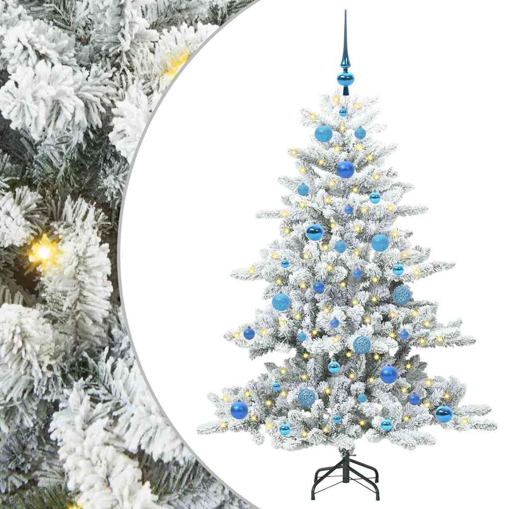 Albero di Natale Artificiale-Albero Natalizio con Rami Pieghevoli Bianco 150 cm 633894
