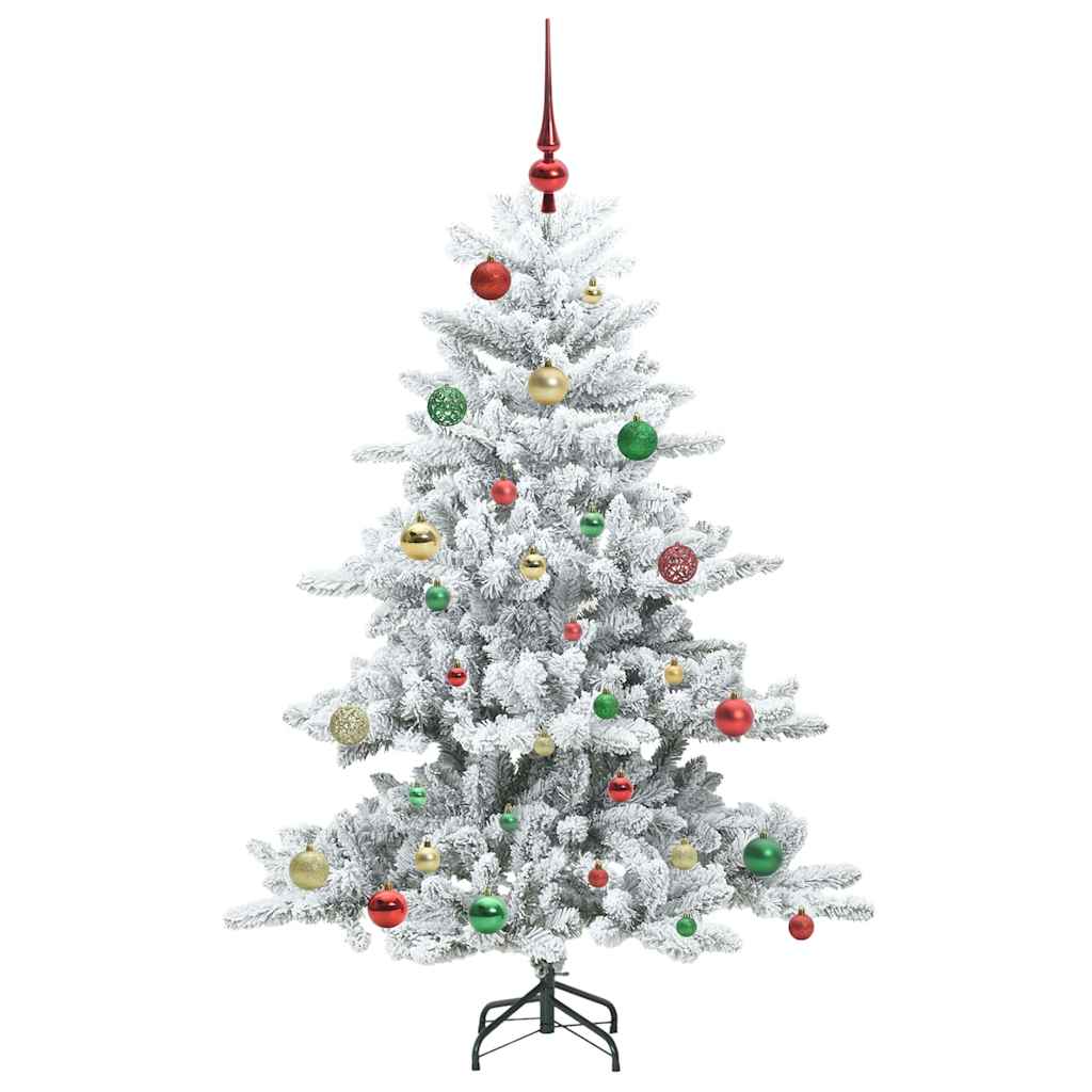 Albero di Natale Artificiale-Albero Natalizio con Rami Pieghevoli Bianco 150 cm 259304