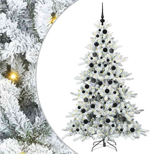 Albero di Natale Artificiale-Albero Natalizio con Rami Pieghevoli Bianco 180 cm 116069