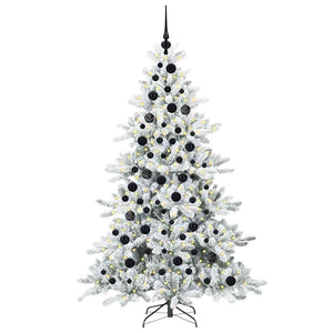 Albero di Natale Artificiale-Albero Natalizio con Rami Pieghevoli Bianco 180 cm 116069