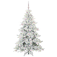 Albero di Natale Artificiale-Albero Natalizio con Rami Pieghevoli Bianco 180 cm 785007