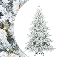 Albero di Natale Artificiale-Albero Natalizio con Rami Pieghevoli Bianco 180 cm 101161