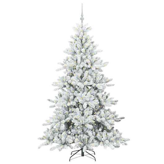 Albero di Natale Artificiale-Albero Natalizio con Rami Pieghevoli Bianco 180 cm 101161