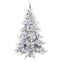 Albero di Natale Artificiale-Albero Natalizio con Rami Pieghevoli Bianco 180 cm 481098