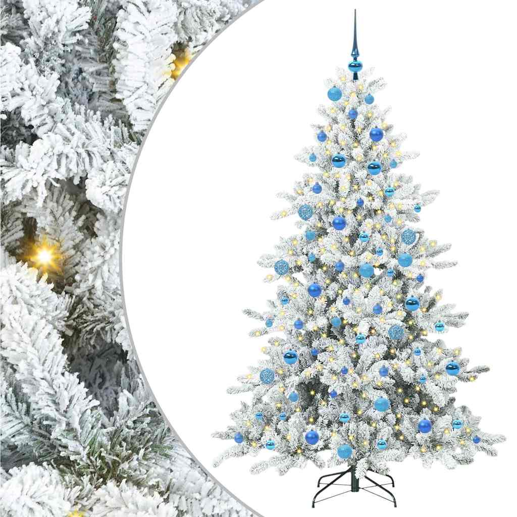 Albero di Natale Artificiale-Albero Natalizio con Rami Pieghevoli Bianco 180 cm 903370