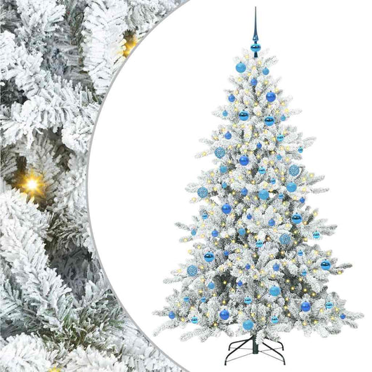 Albero di Natale Artificiale-Albero Natalizio con Rami Pieghevoli Bianco 180 cm 903370