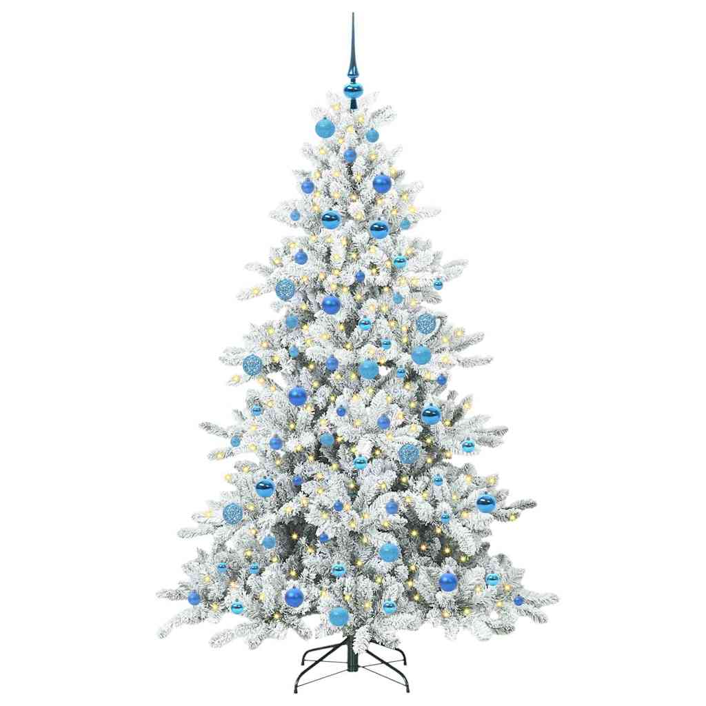 Albero di Natale Artificiale-Albero Natalizio con Rami Pieghevoli Bianco 180 cm 903370