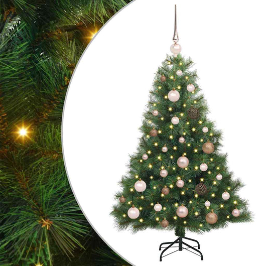 Albero di Natale artificiale con 150 LED Verde 120 cm PE e PVC 3397755