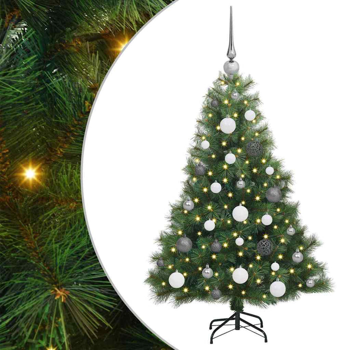 Albero di Natale artificiale con 150 LED Verde 120 cm PE e PVC 3397756