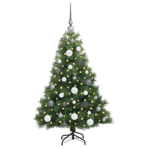 Albero di Natale artificiale con 150 LED Verde 120 cm PE e PVC 3397756