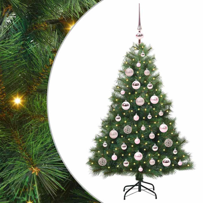 Albero di Natale artificiale con 150 LED Verde 120 cm PE e PVC 3397759