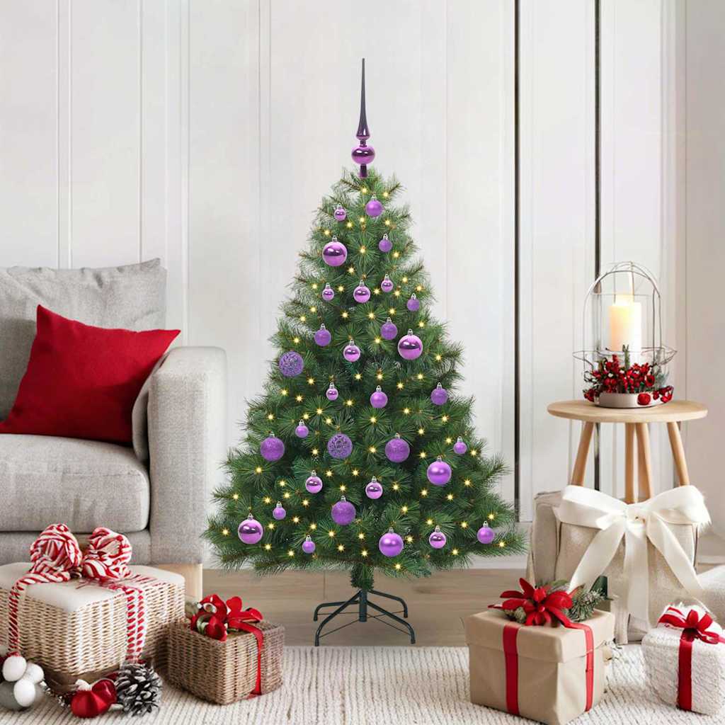 Albero di Natale artificiale con 150 LED Verde 120 cm PE e PVC 3397763